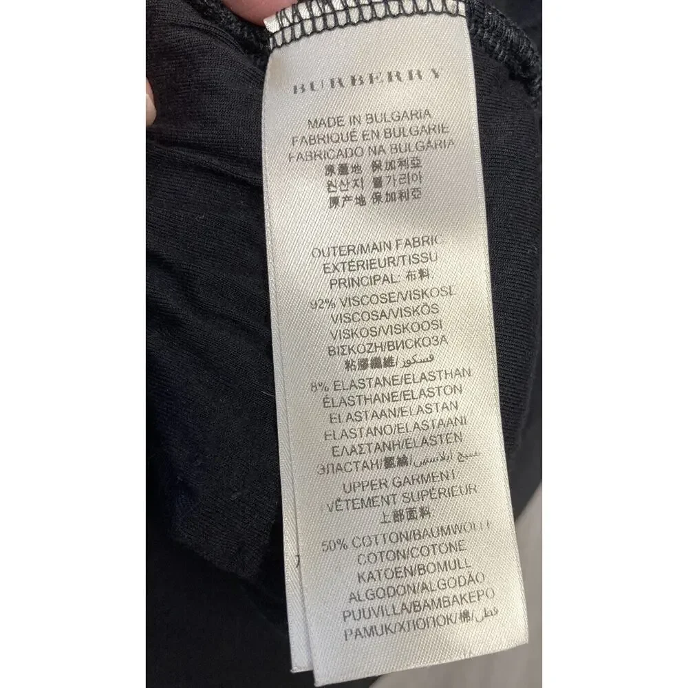 BURBERRY BRIT Black Sleeveless Mesh Accents Stretch A-Line Knee Length Dress S - Picture 5 of 7